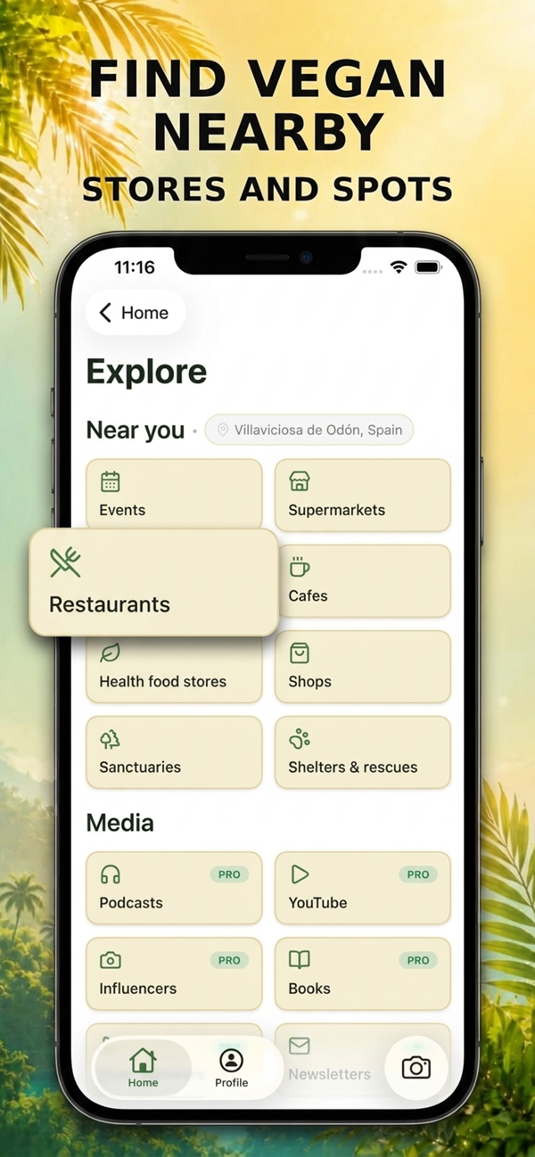 Vegan Oasis screenshot: nutrition insights